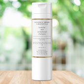 白W金ゴールドフェイク防水シャンプーボトルラベル フードラベル