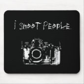 白X線の視野のカメラの黒私は人々を撃ちます マウスパッド (正面)
