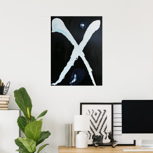 白X ポスター (ホームオフィス)