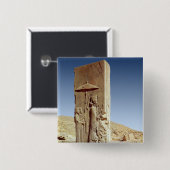 百のコラムのホールのレリーフ、浮き彫り 缶バッジ (正面&裏面)