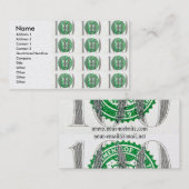 百のドル札 名刺 (正面/裏面)