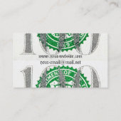 百のドル札 名刺 (裏面)