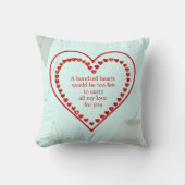 百のハート クッション (正面)