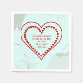 百のハート スタンダードカクテルナプキン (正面)