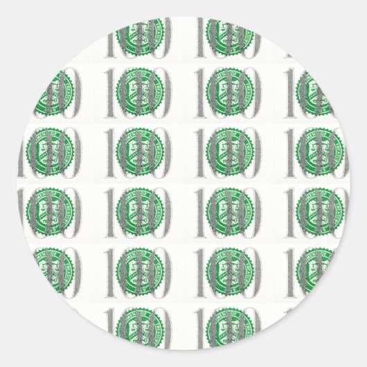 百ドル札 ラウンドシール (正面)