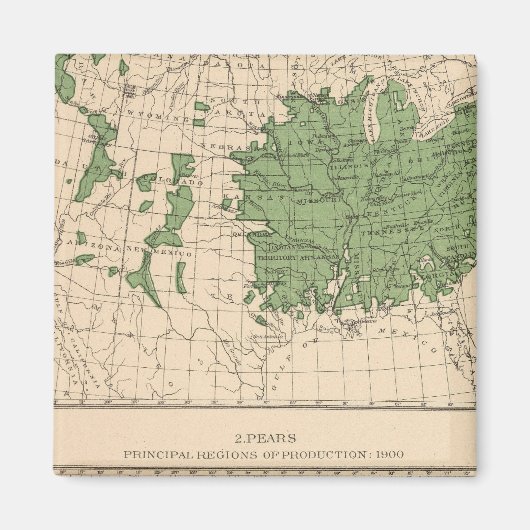 百七十四りんご、梨、主要地域 マグネット (正面)