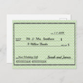 百万の感謝してい小切手 ポストカード (正面/裏面)