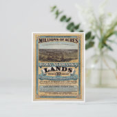 百万エーカー。アイオワとネブラスカ1872 ポストカード (スタンド正面)