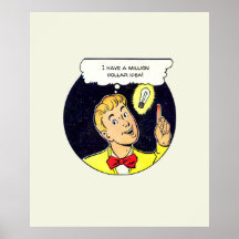 百万ドルアイディアあなたのテキストレトロ漫画パネル