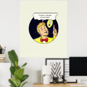 百万ドルアイディアあなたのテキストレトロ漫画パネル ポスター (ホームオフィス)