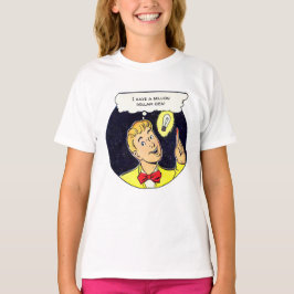 百万ドルアイディアあなたのテキストレトロ漫画パネル Tシャツ
