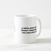 百万人はオバマの就任式に出席しました コーヒーマグカップ (正面右)