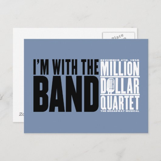 百万匹のドルの四つ組"私はバンドとあります" ポストカード (正面/裏面)