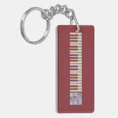 百万台のドルの四つ組のピアノ キーホルダー (正面左)