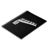 百万台のドルの四つ組のピアノ-白 ノートブック (左側)