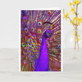 百万色の孔雀 カード (黄色い花)