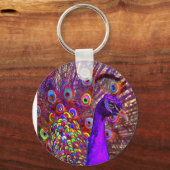 百万色の孔雀 キーホルダー (正面)