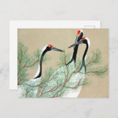 百代ぐさからのクレーン – 上坂雪花 – ヴィンテージアート ポストカード (正面/裏面)