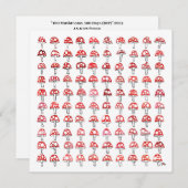 百個の日、百個のキノコ サンキューカード (正面/裏面)