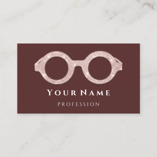 百光バラ眼気に視ファッション眼鏡 名刺 (正面)