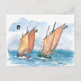 百六十一二シナゴットセーラーボート ポストカード