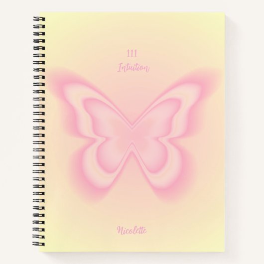 百十一天使の数グラデーション表示カスタム ノートブック (正面)