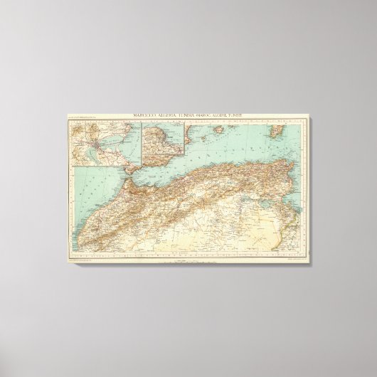 百十二モロッコ、アルジェリア、チュニジア キャンバスプリント (正面)