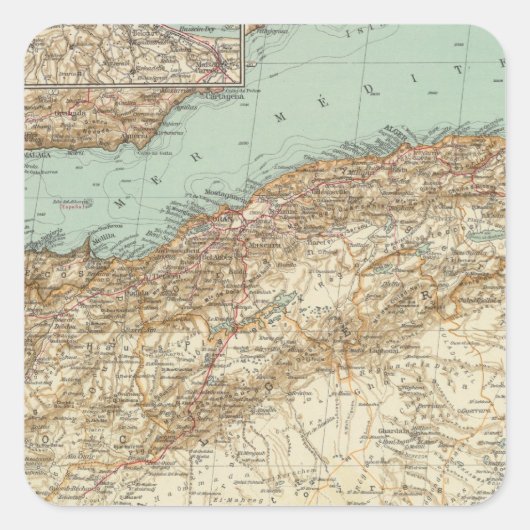 百十二モロッコ、アルジェリア、チュニジア スクエアシール (正面)