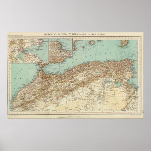 百十二モロッコ、アルジェリア、チュニジア ポスター (正面)