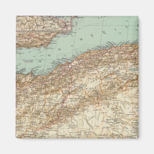 百十二モロッコ、アルジェリア、チュニジア マグネット (正面)