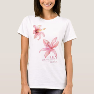 百合が輝く Tシャツ