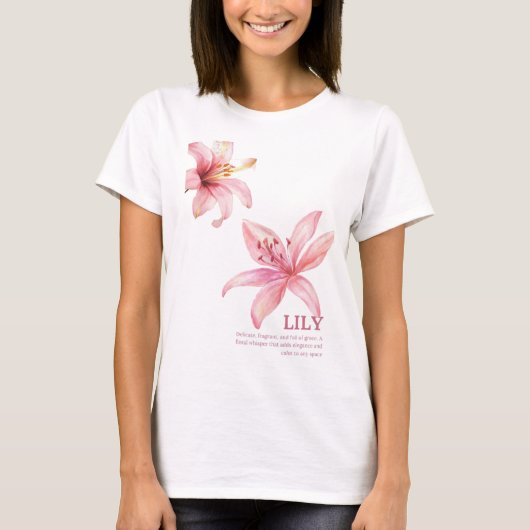 百合が輝く Tシャツ (正面)