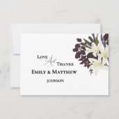 百合と梅結婚のサンキューカード (正面)