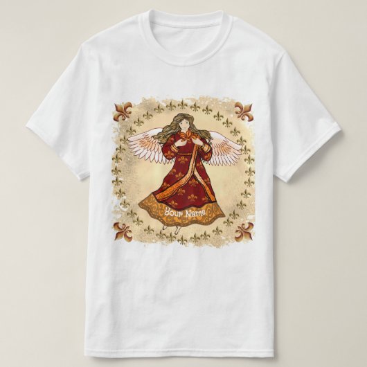百合の紋章の天使 Tシャツ (デザイン正面)