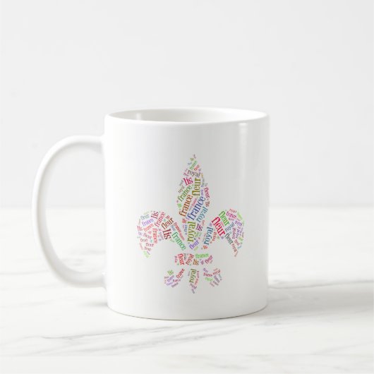 百合の紋章の花言葉 コーヒーマグカップ (左)