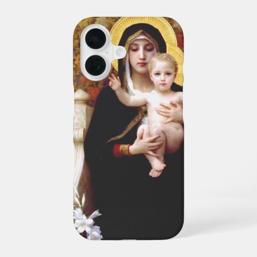 百合の聖母 iPhone 16ケース (裏面)