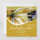 百合の花のパーティー + あらゆる機会の招待 招待状 (裏面)