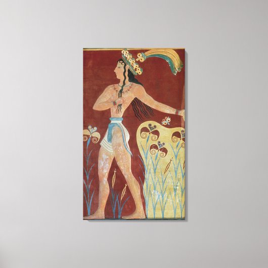 百合の花を咲かせた王坊または王子 キャンバスプリント (正面)