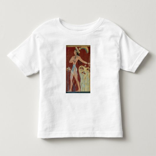 百合の花を咲かせた王坊または王子 トドラーTシャツ (正面)