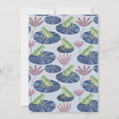 百合池のカエルかわいい子供たち誕生日パーティー 招待状 (裏面)