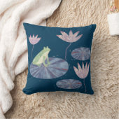 百合池のカエル クッション (ブランケット)