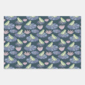 百合池のカエル ラッピングペーパーシート (正面)