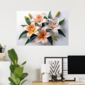 百合花ポスター ポスター (ホームオフィス)