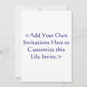 百合花絵画招待状 招待状 (裏面)