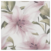 百合花。花柄 ファブリック (クローズアップ)