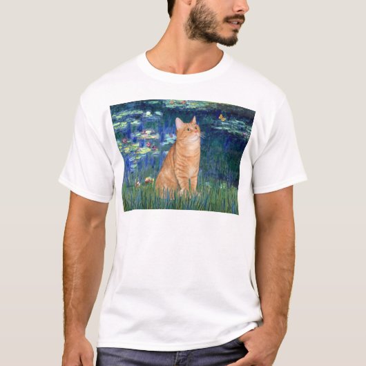 百合 5 - オレンジタビーSH猫 46 Tシャツ (正面)