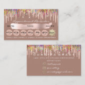 百回アポイントメント遺留自筆証書グリッター赤面 名刺 (正面/裏面)