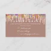 百回アポイントメント遺留自筆証書グリッター赤面 名刺 (裏面)