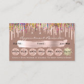 百回アポイントメント遺留自筆証書グリッター赤面 名刺 (正面)