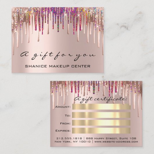 百回自筆証自筆証書ユニコーンドリップスバラ 名刺 (正面/裏面)